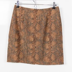 Vintage 90s Snakeskin Print Mini Skirt